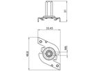 Befestigungsklammer Sylvania OneTrack M6 Stahl 49×34×31mm schwarz