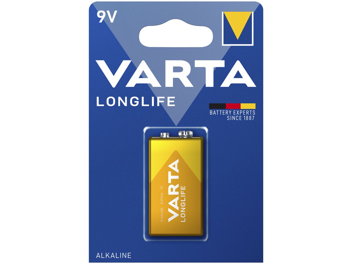 Batterie Alkali VARTA Longlife 9V Blister à 1 Stück