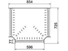 T-Stück BET RT 110×600mm Stahl feuerverzinkt