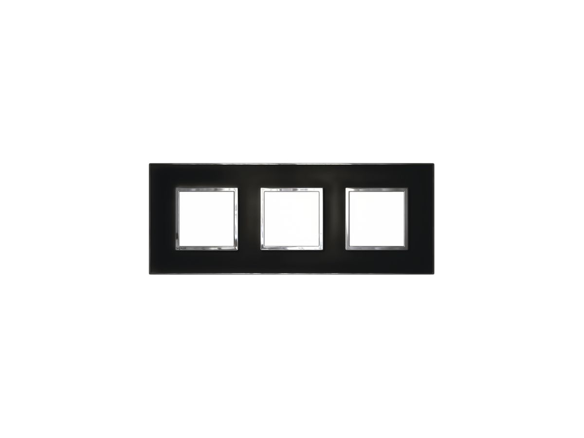 UP-Kopfzeile Legrand Arteor 1×3, horizontal, mirror black