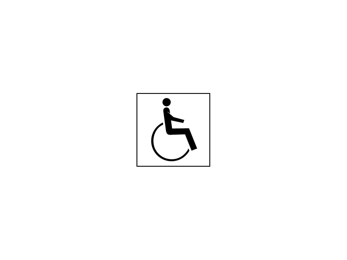 Folie pos.Symbol 'Rollstuhl' EDIZIOdue schwarz 42×42 für Lampe LED