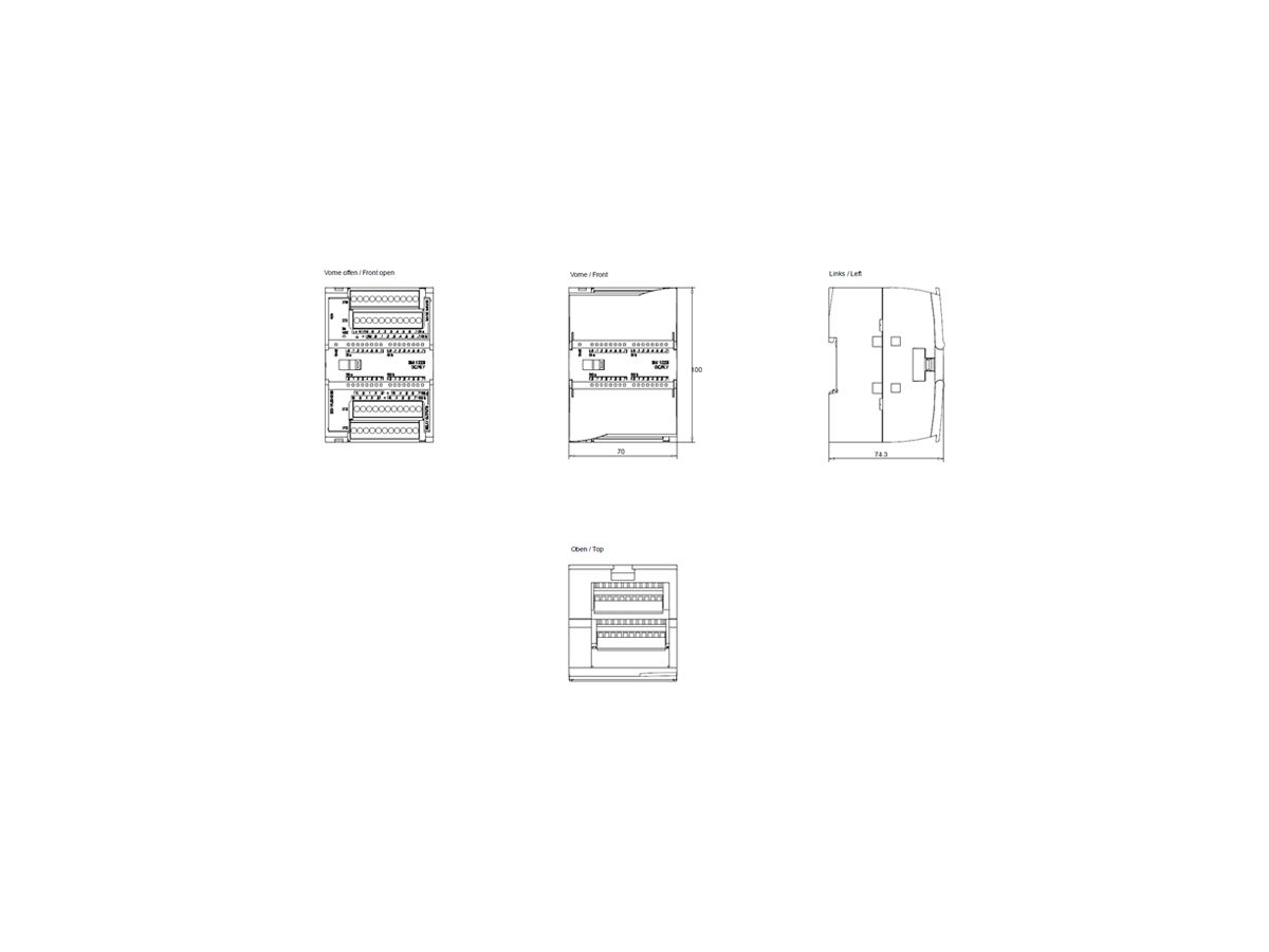 SPS-Ein-/Ausgabemodul Siemens SIMATIC S7-1200 SM 1223 DI 16×24V, DO 16×Relais