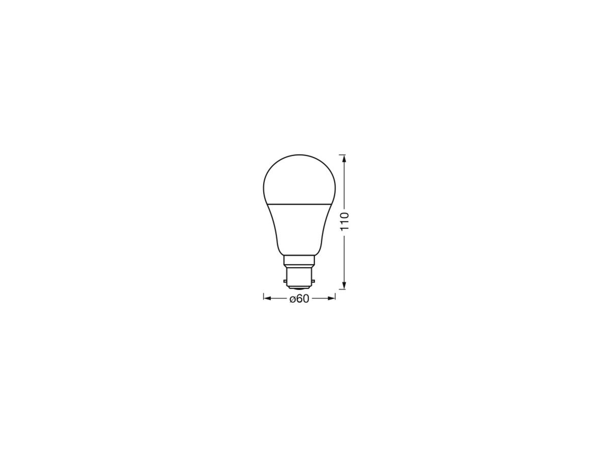 LED-Lampe LEDVANCE SMART+ WIFI RGBW B22d 9W 806lm 827…865 DIM