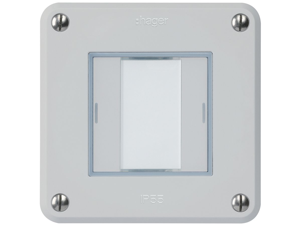 UP-Taster robusto C KNX 2× RGB LED s/e-link hellgrau