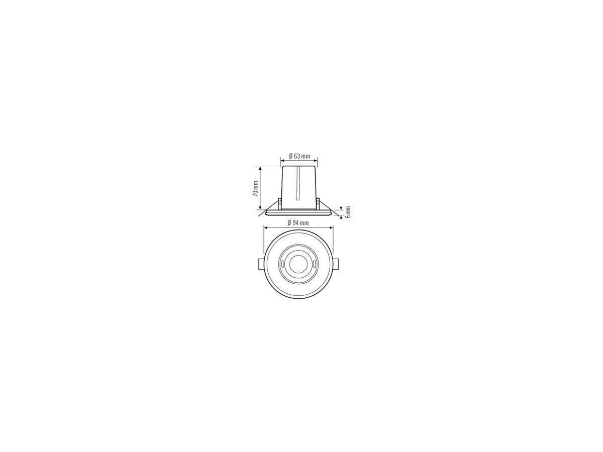 UP-Präsenzmelder ESYLUX PD-FLAT-E 360i/8 RW, weiss