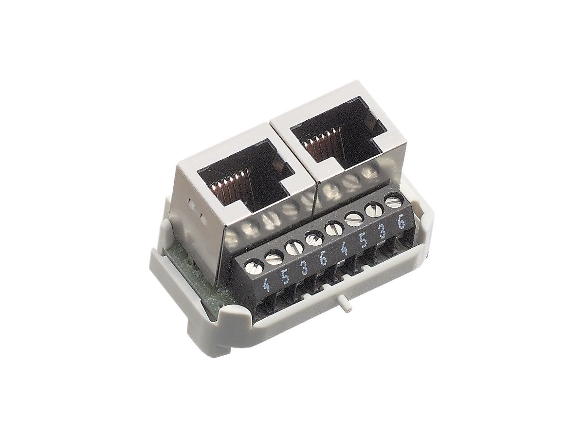 Einsatz ISDN R&M 2×RJ45/s 4P getrennt Schraubklemme swissline