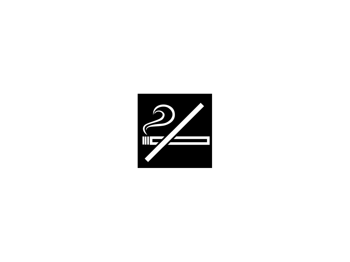 Folie neg.Symbol 'Rauchverbot' EDIZIOdue schwarz 42×42 für Lampe LED