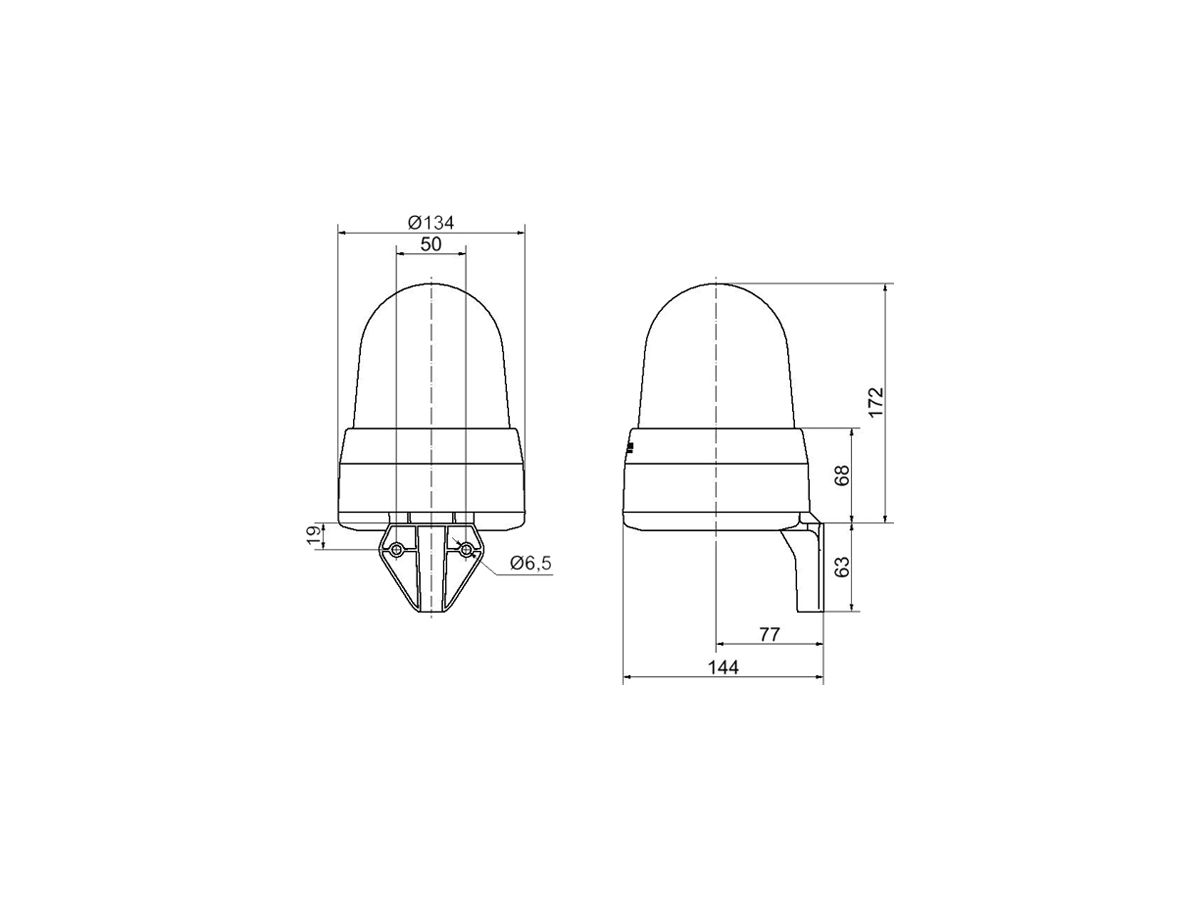 LED-Sirene WERMA 433 24VAC/DC ro