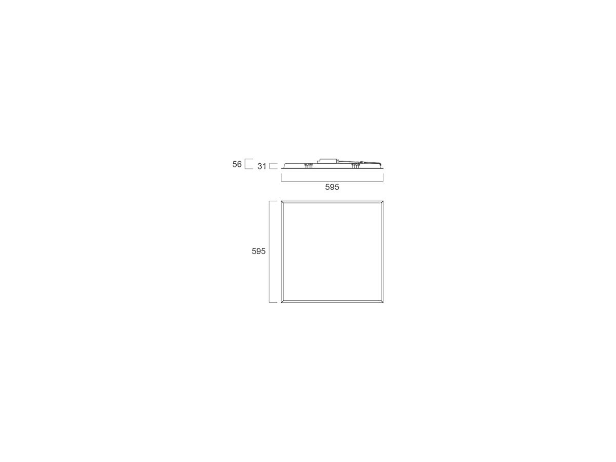 LED-Panelleuchte Sylvania START Eco 29W 3200lm 840 IP40 595×595mm weiss