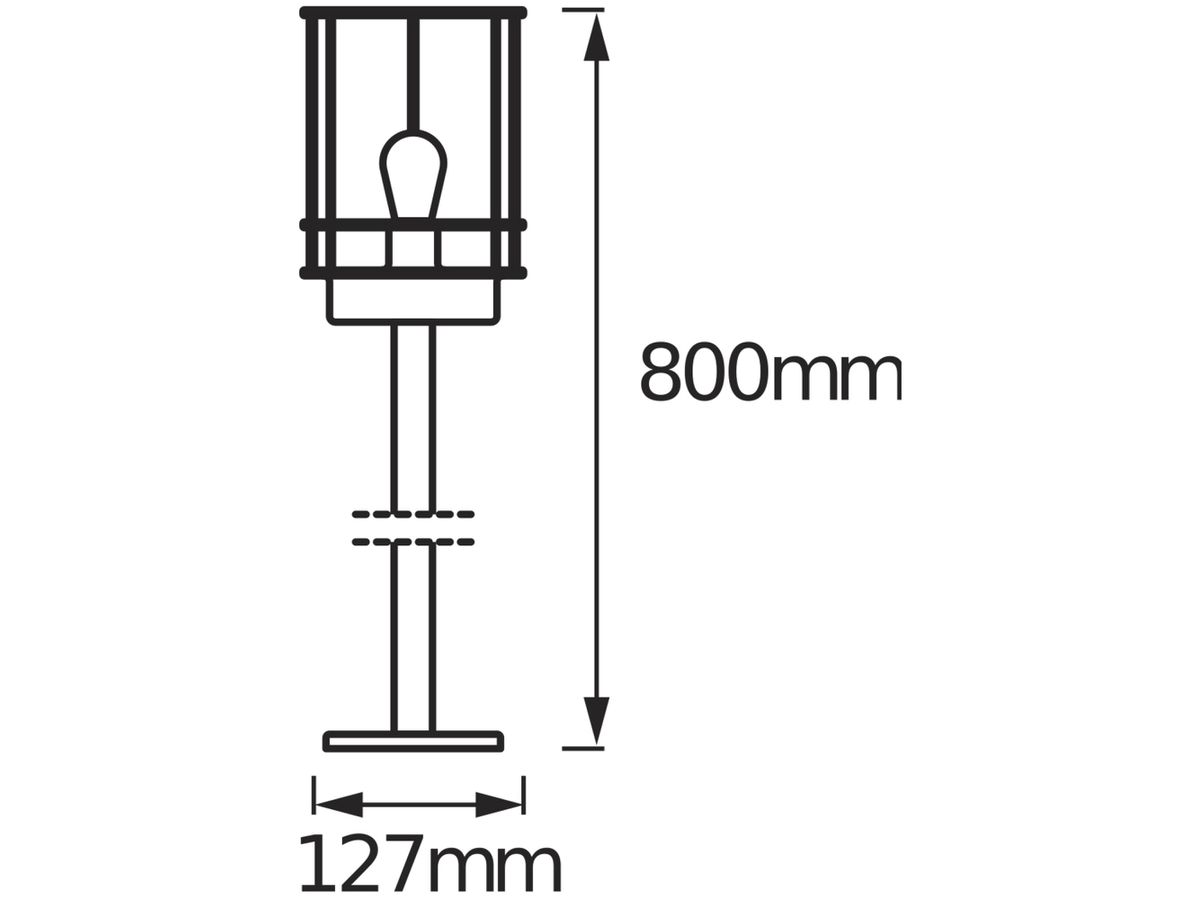 Wegeleuchte LDV ENDURA CLASSIC POST E27 826mm Edelstahl