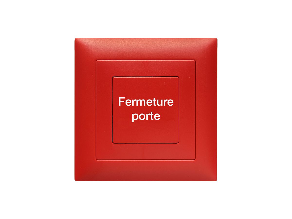UP-Taster BSW 7564.UP-TEXT-F, 1W 10A/250VAC, Edue, rot "Fermeture porte"