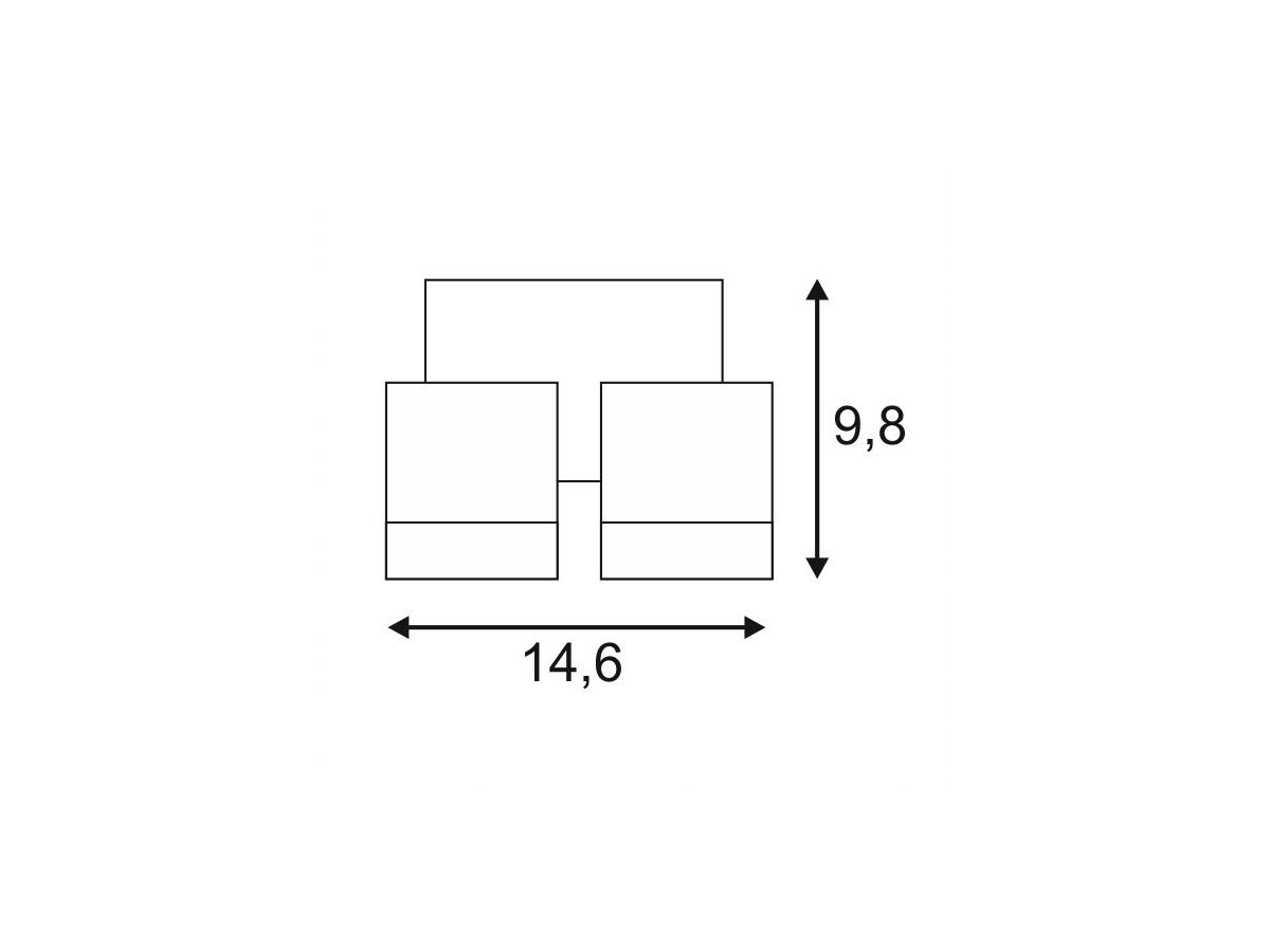 Wandleuchte SLV NEW MYRA WALL SPOT, 2×GU10 50W IP55 silbergrau