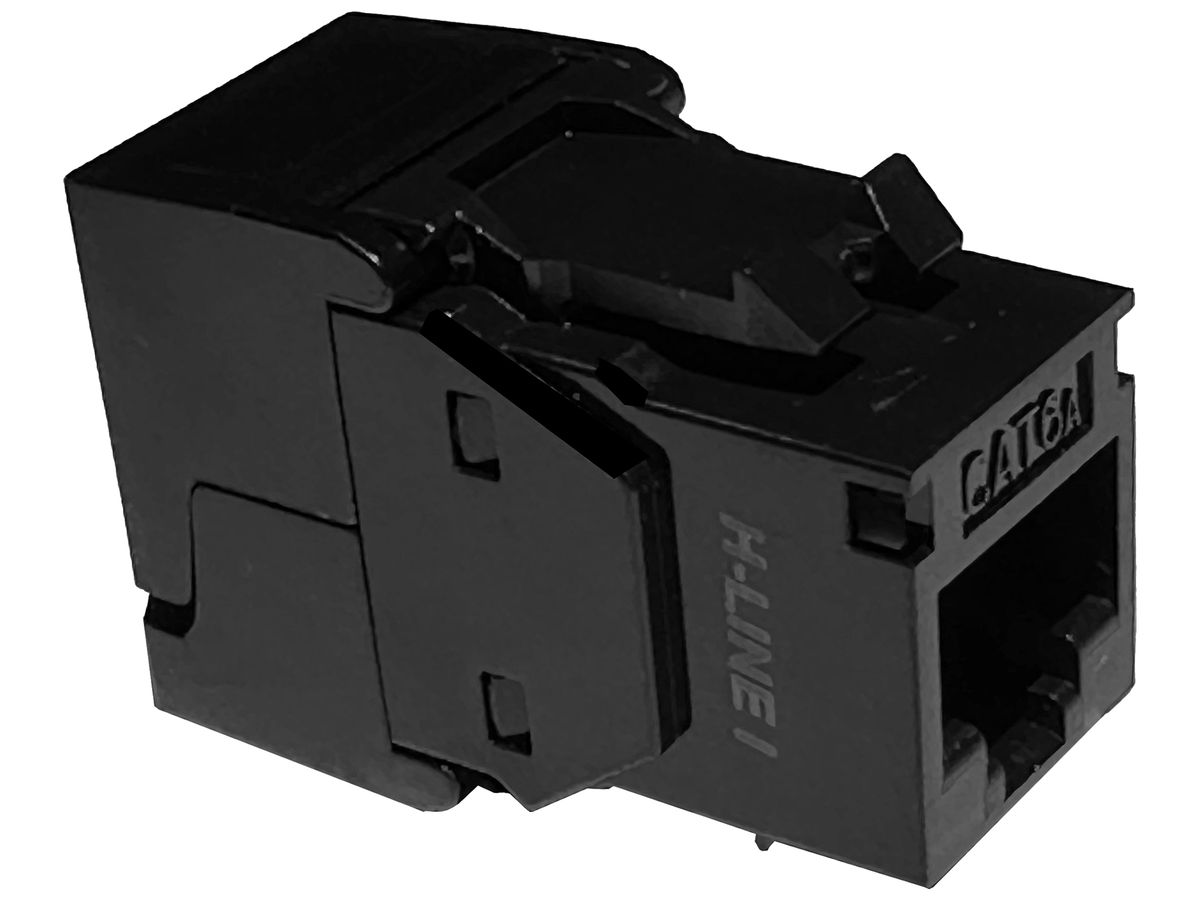 Anschlussmodul H-LINE I RJ45 Kat.6A/u ISO/IEC Keystone, schwarz