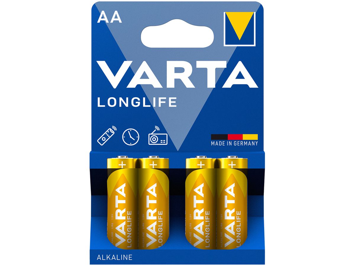 Batterie Alkali VARTA Longlife AA Blister à 4 Stück