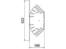 Bogen BET RB W verstellbar 110×200mm Stahl bandverzinkt