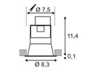 EB-Downlight SLV HORN GU10, GU10 50W rund IP20 mattschwarz