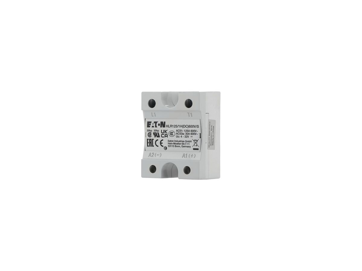 Halbleiterrelais Eaton HLR125/1H(DC)600V/S, 4…32VDC 125A/42…660VAC