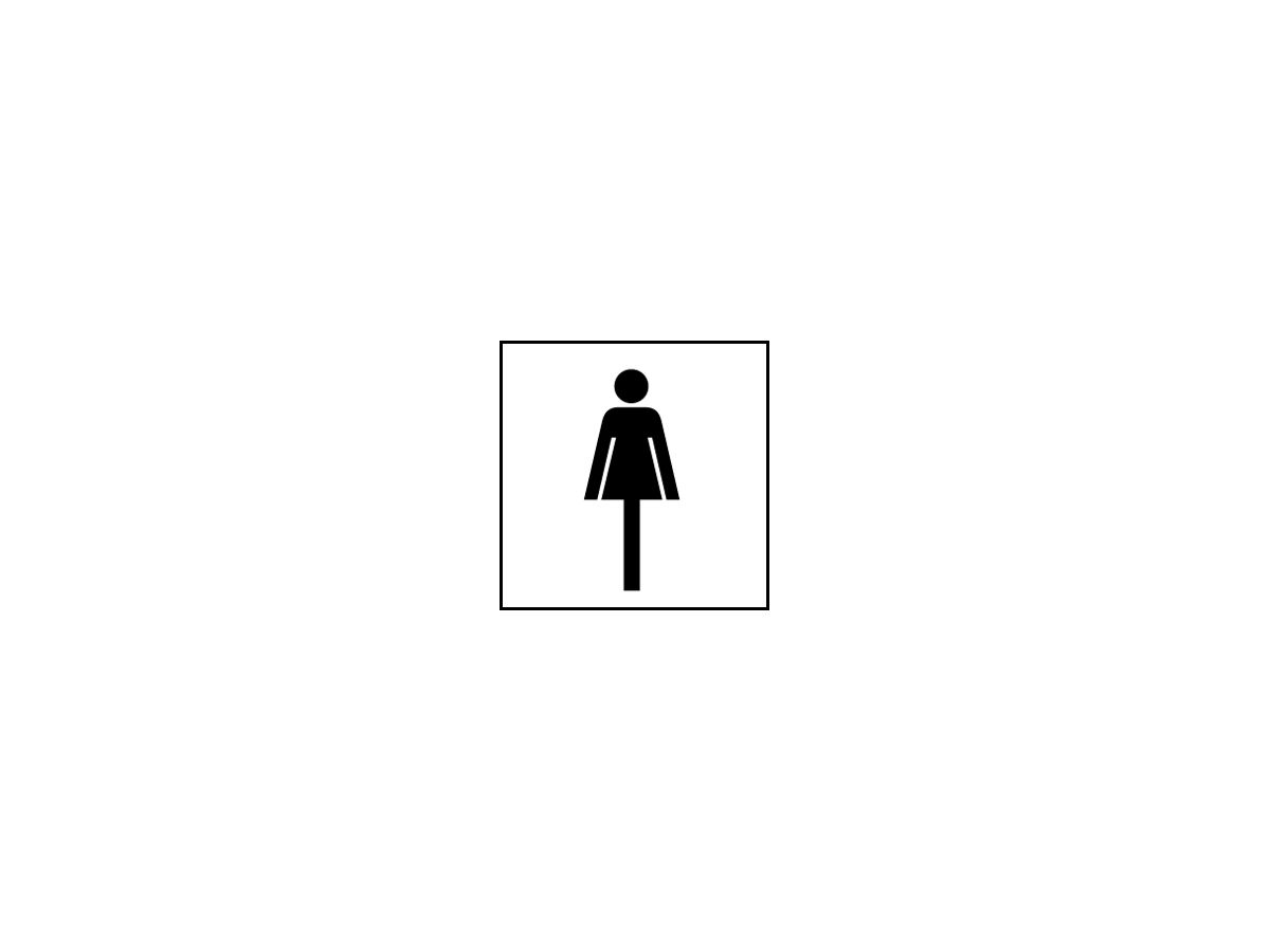 Folie pos.Symbol 'WC Damen' EDIZIOdue schwarz 42×42 für Lampe LED
