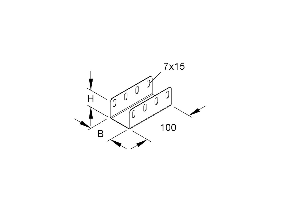 Verbinder 75×50mm sendzimir verzinkt