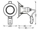 EB-LED-Downlight LDV SP SET GU10 2.6W 230lm 2700K Nickel