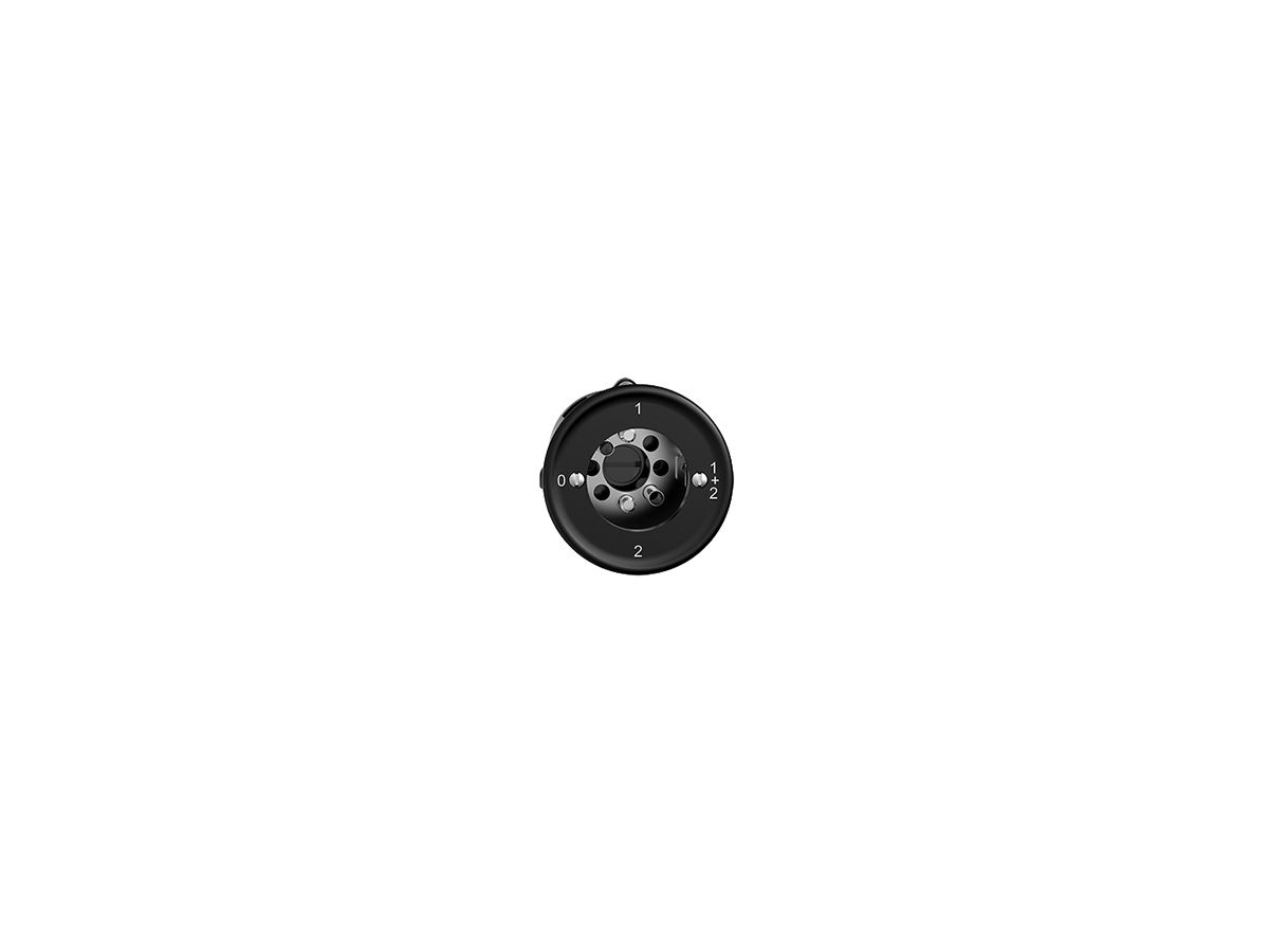 UP-Drehschalter STANDARDdue 1/1L schwarz für Sicherheitsschloss, ohne Zylinder