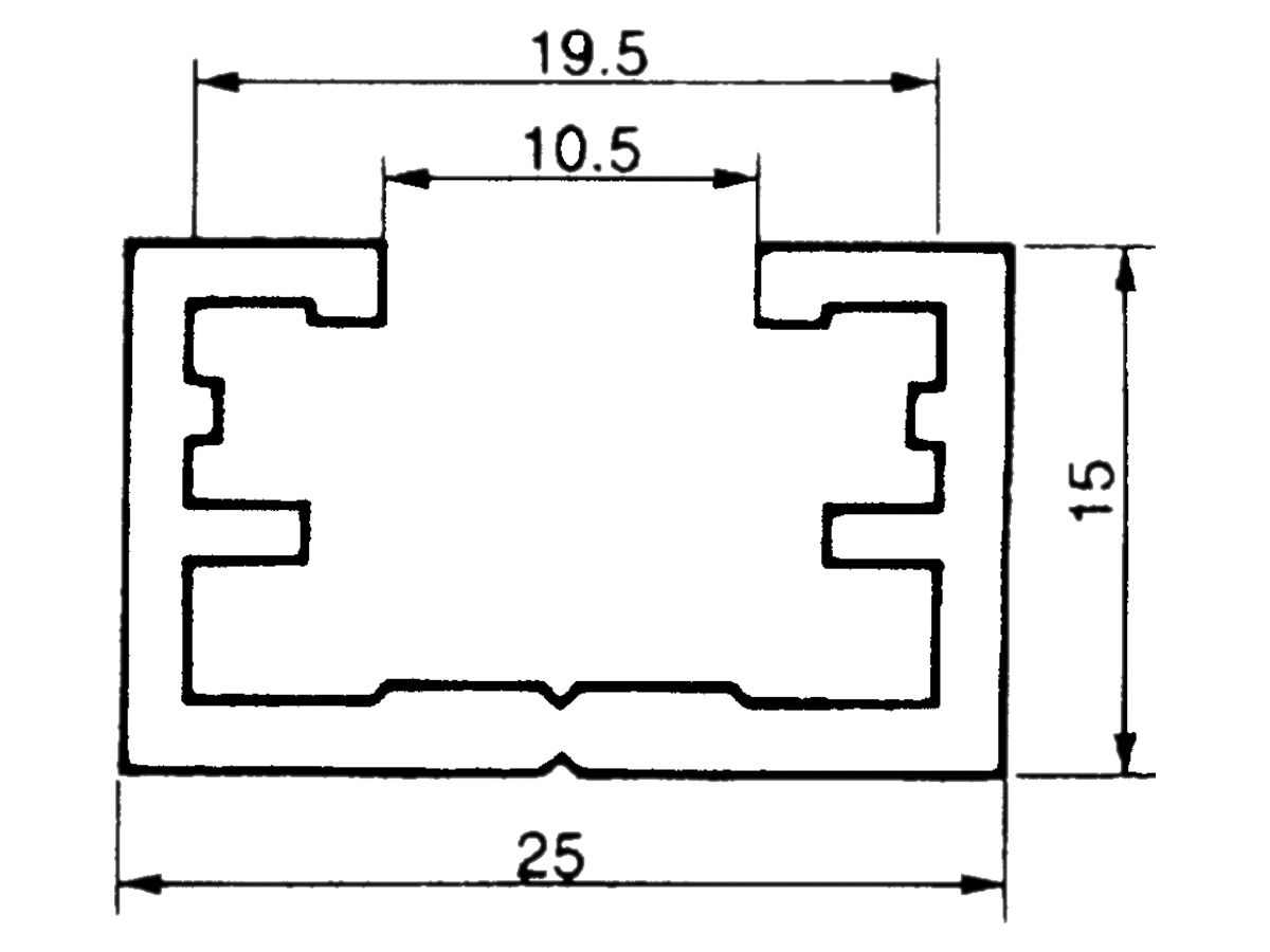Befestigungsschiene Almatec 25×15mm L=3m