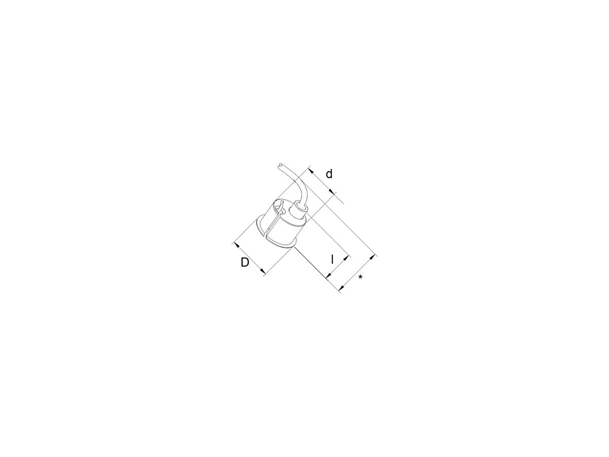 EB-Magnetkontakt BSW DMC15Z.06, Typ Z, 1S 0.5A/100VDC, Kabel 6m, IP68, Ms