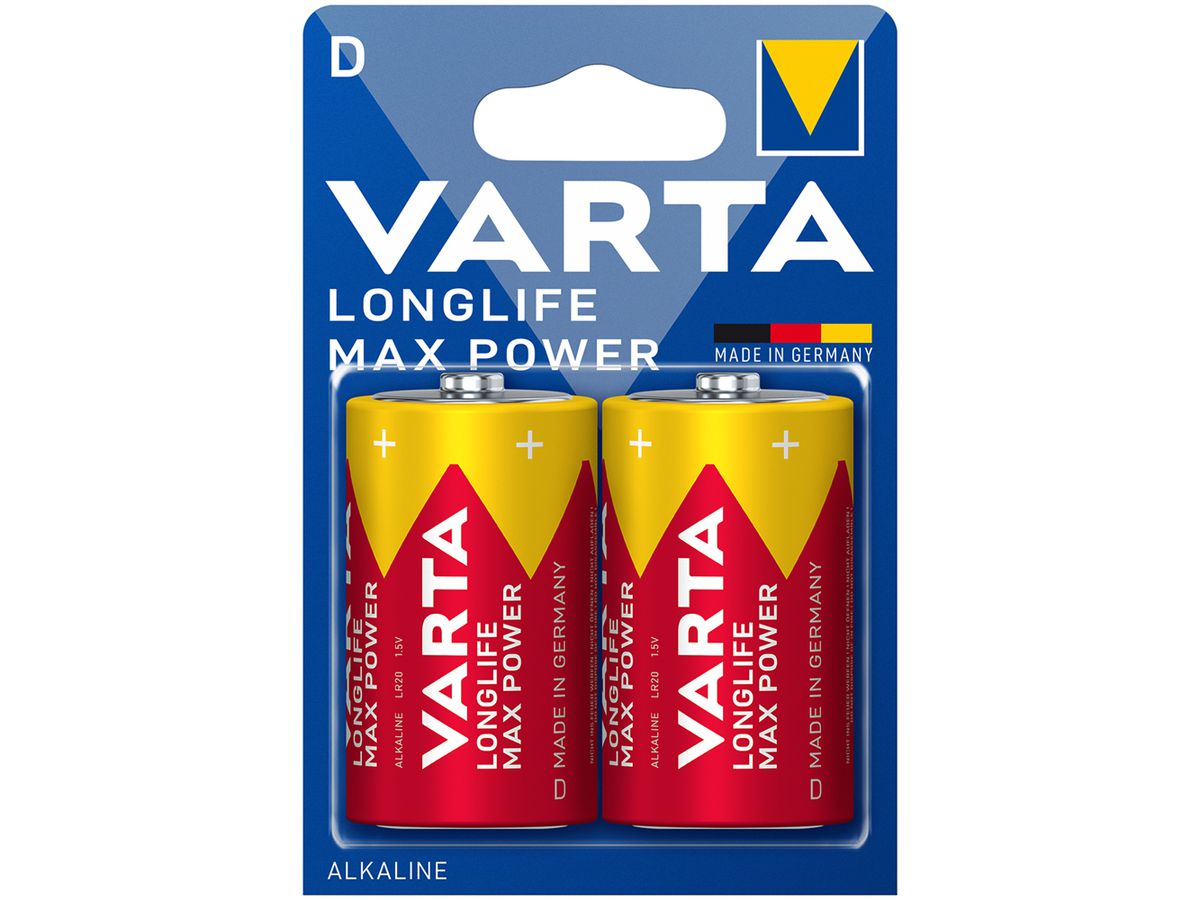 Batterie Alkali VARTA Max Power D Blister à 2 Stück