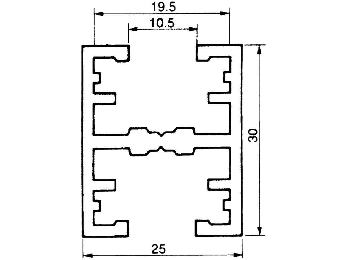 Befestigungsschiene Almatec 25×30mm L=3m