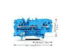 Trennmessklemme WAGO TOPJOB-S 2L 2.5mm² blau konturengleich
