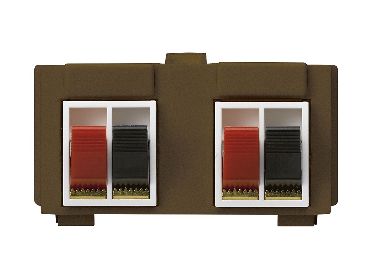 Multimedia-Modul M3 mit 4×LS-Klemme rot-schwarz kallysto braun