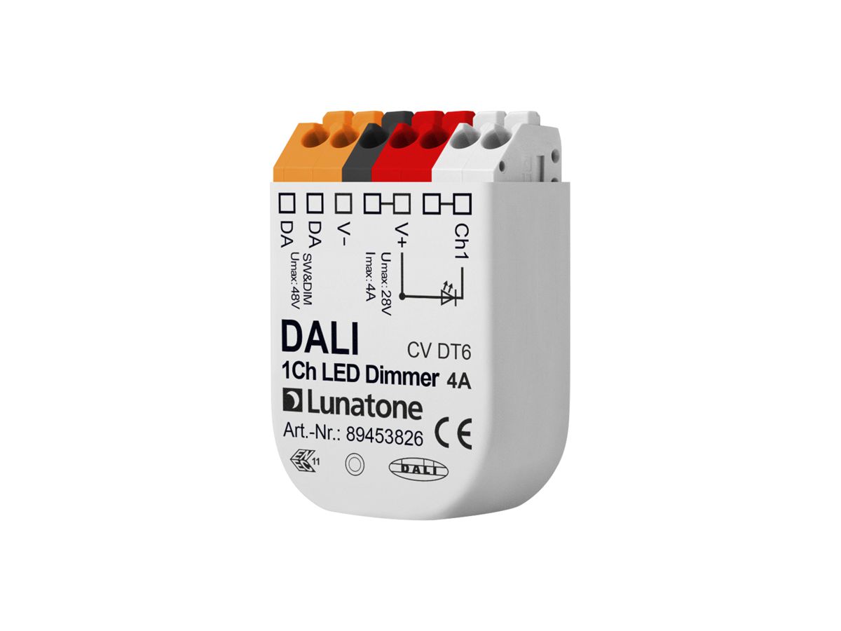 LED-Konverter Ervotech DALI 1CH 4A, 12…24V, SwitchDim 48V