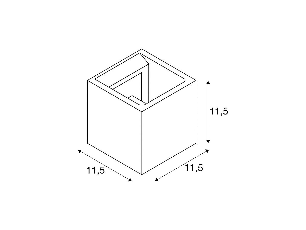 Wandleuchte SOLID CUBE QT14, G9 230V IP20 grau