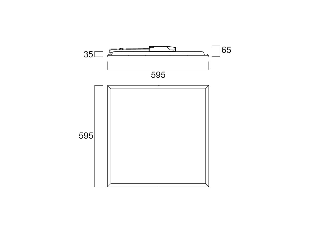 LED-Panelleuchte Sylvania Quantum 600×600 35W 4500lm 940 IP54/IP20 DALI