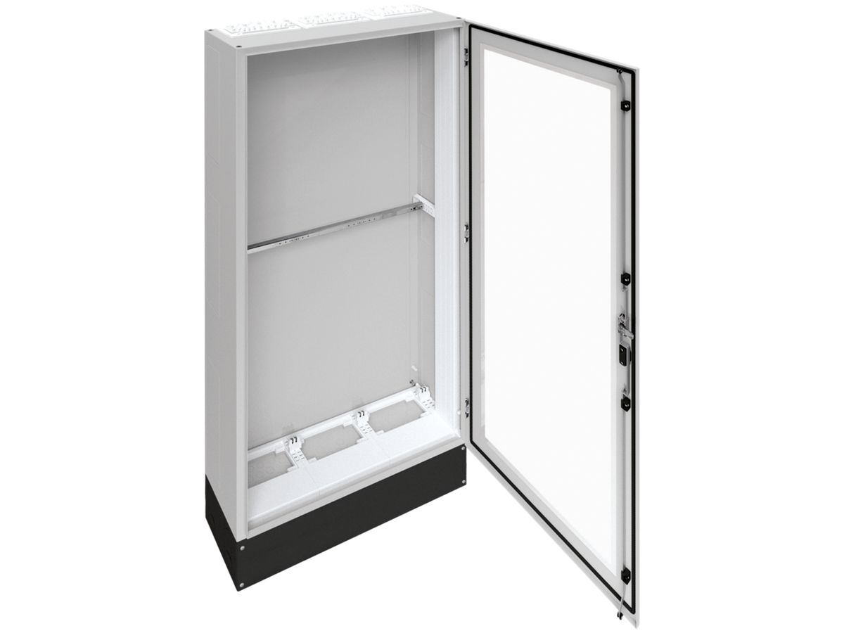 Schrank Hager univers SK I 1850×800×275mm mit Sockel 200mm+Tür transparent IP55