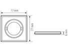 Abdeckung ESYLUX für Melder FLAT Glas glänzend quadratisch weiss