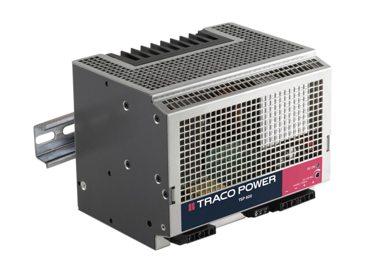 EB-Netzteil Traco TSP 600-124, 600W 25A 24VDC 165×110×125mm