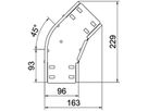 Bogen BET RB 45° 35×100mm Stahl bandverzinkt