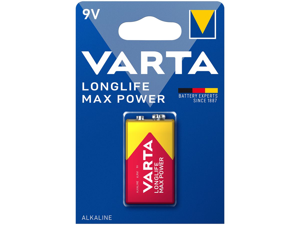 Batterie Alkali VARTA Max Power 9V Blister à 1 Stück