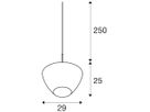 Pendelleuchte SLV ANTILO CONVEX E27 1×0…40W Ø290mm Kupfer