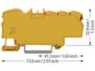 Durchgangsklemme WAGO Contact TOPJOB S 1×6/6×1.5mm² Ex e II gelb