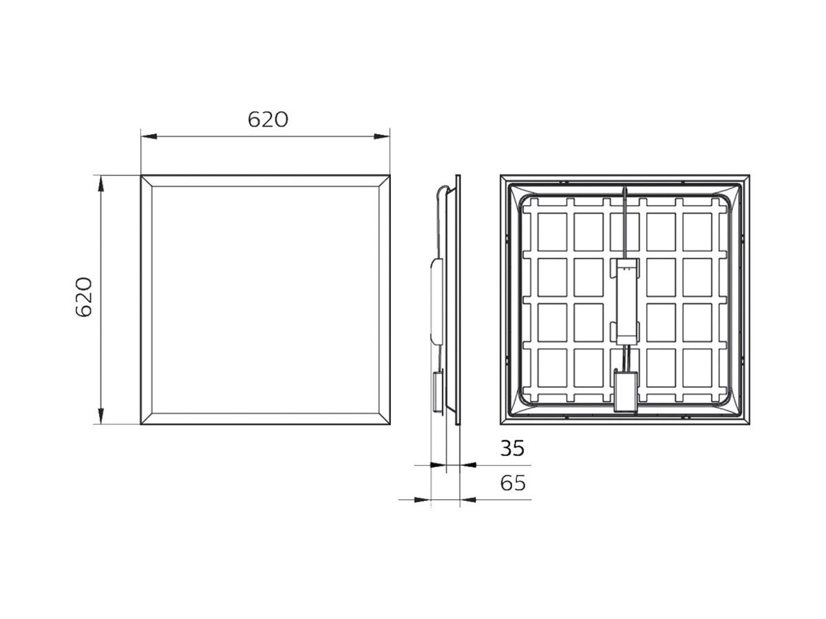 EB-LED-Deckenleuchte Philips Ledinaire RC066B OC 34W 3400lm 840 DALI weiss