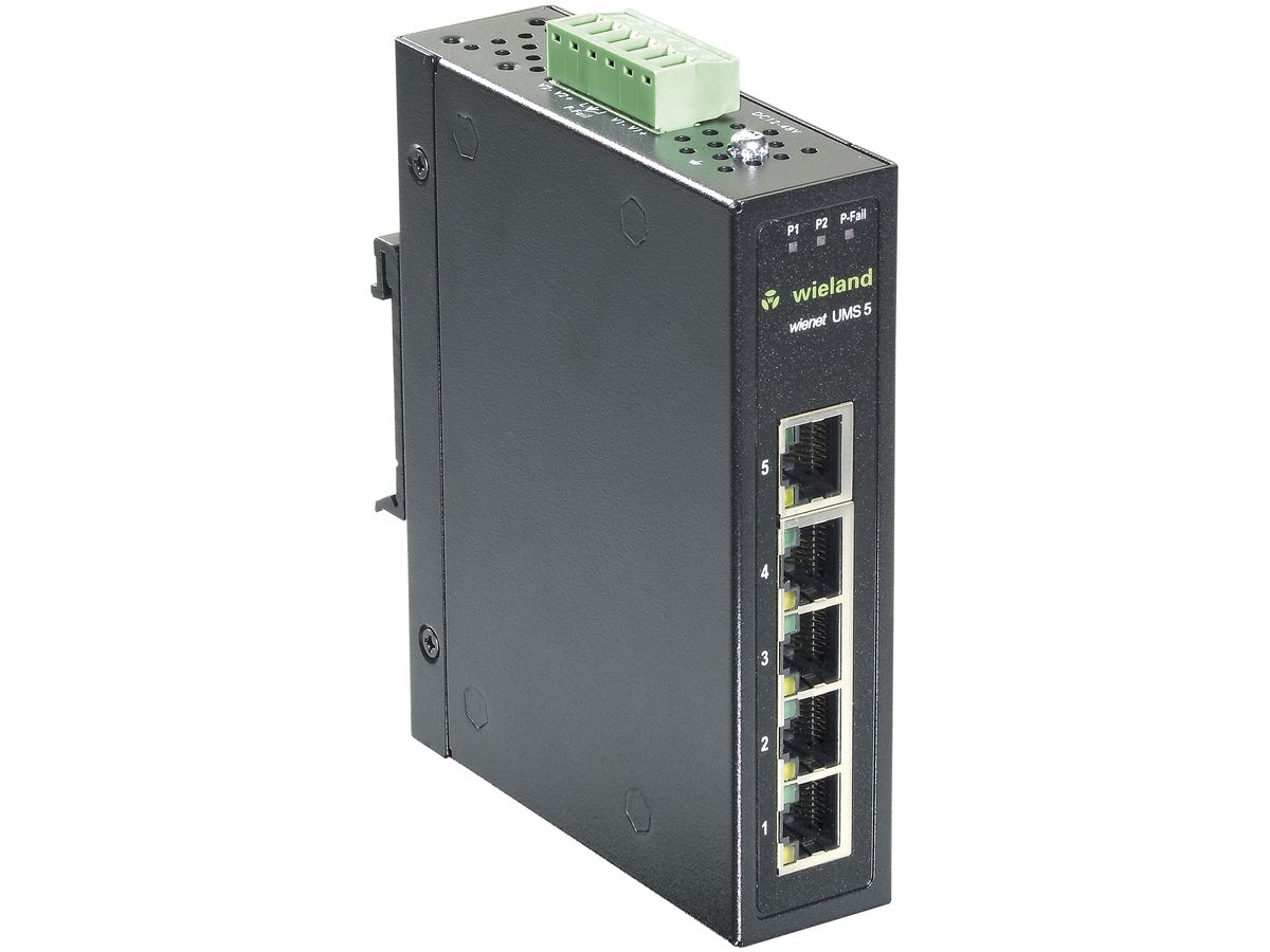 Switch wienet UMS 5-W, 5-Port, 10/100Mbit/s, unmanaged, IP30