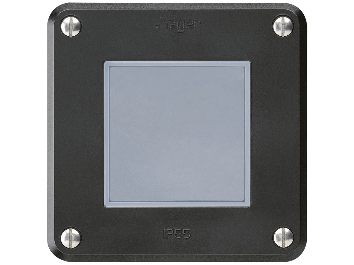 UP-Drucktaster robusto IP55 2P schwarz für Kombination