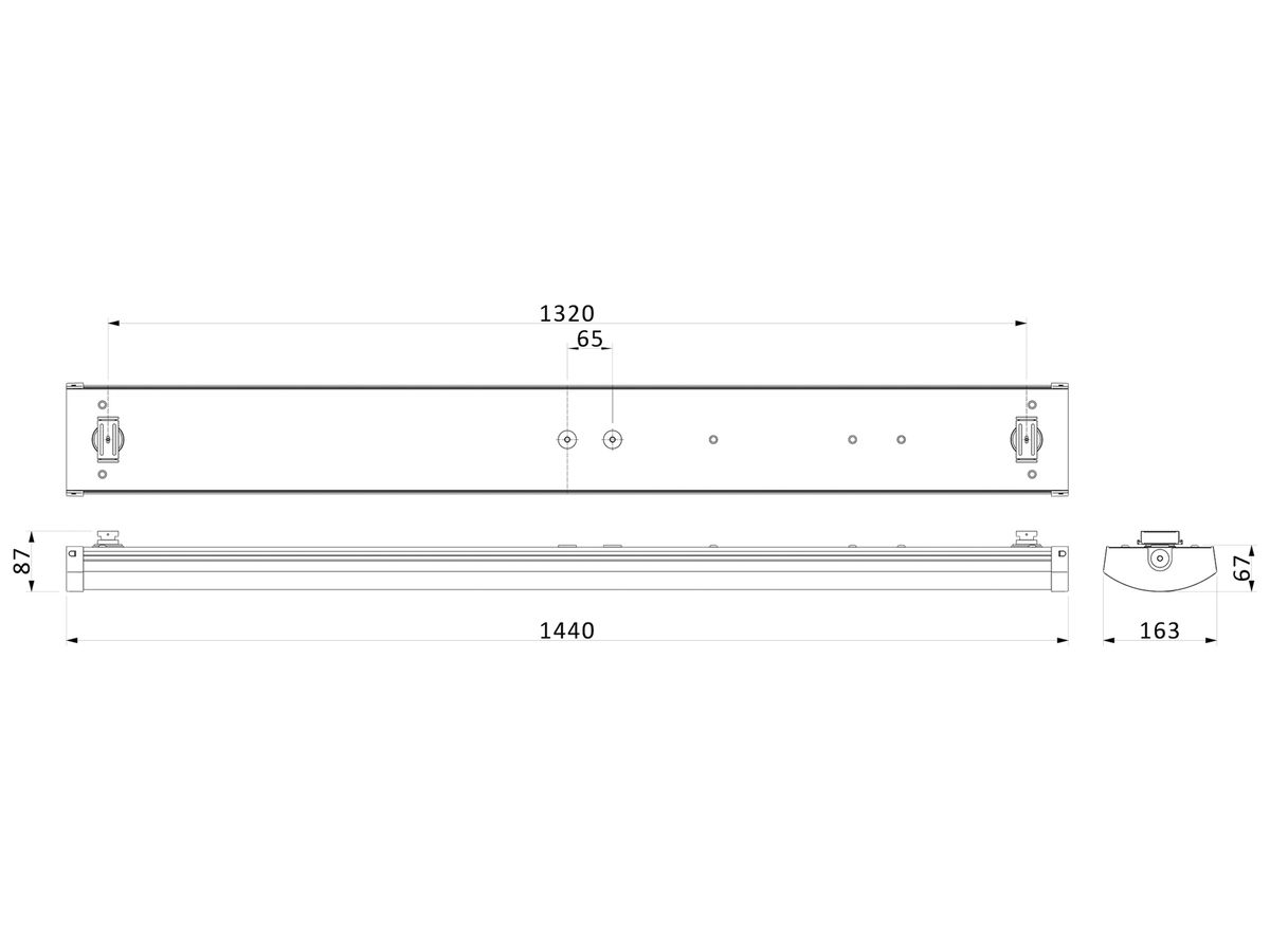LED-Deckenleuchte Philips CoreLine FastSet 43.5W 6000lm 830/840 IP44 DIM 1.5m ws