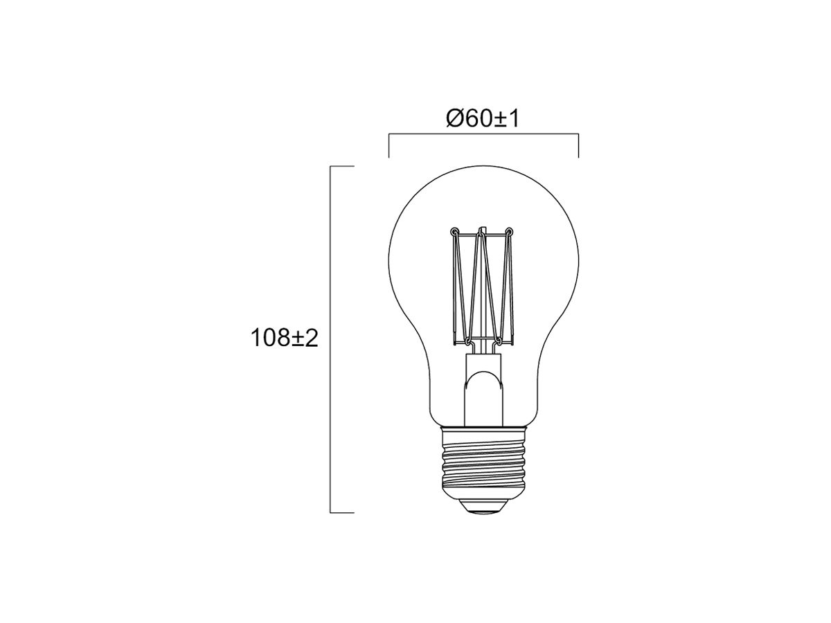 LED-Lampe Sylvania ToLEDo Vintage E27 7W 550lm 2000K DIM Ø60×108mm Typ A klar