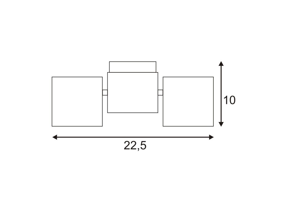 Deckenleuchte SLV ALTRA DICE SPOT, 2×GU10 50W IP20 weiss