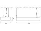 LED-Hallenstrahler Sylvania KubiXx AISLE 188W 32500lm 840 IP65 DIM 732×280