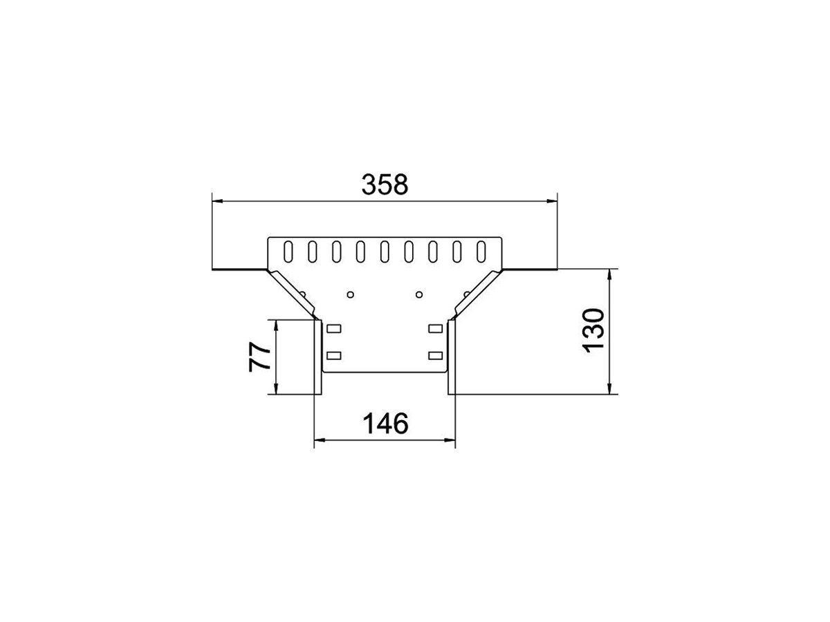 T-Abgang BET RAA 110×150mm Stahl bandverzinkt