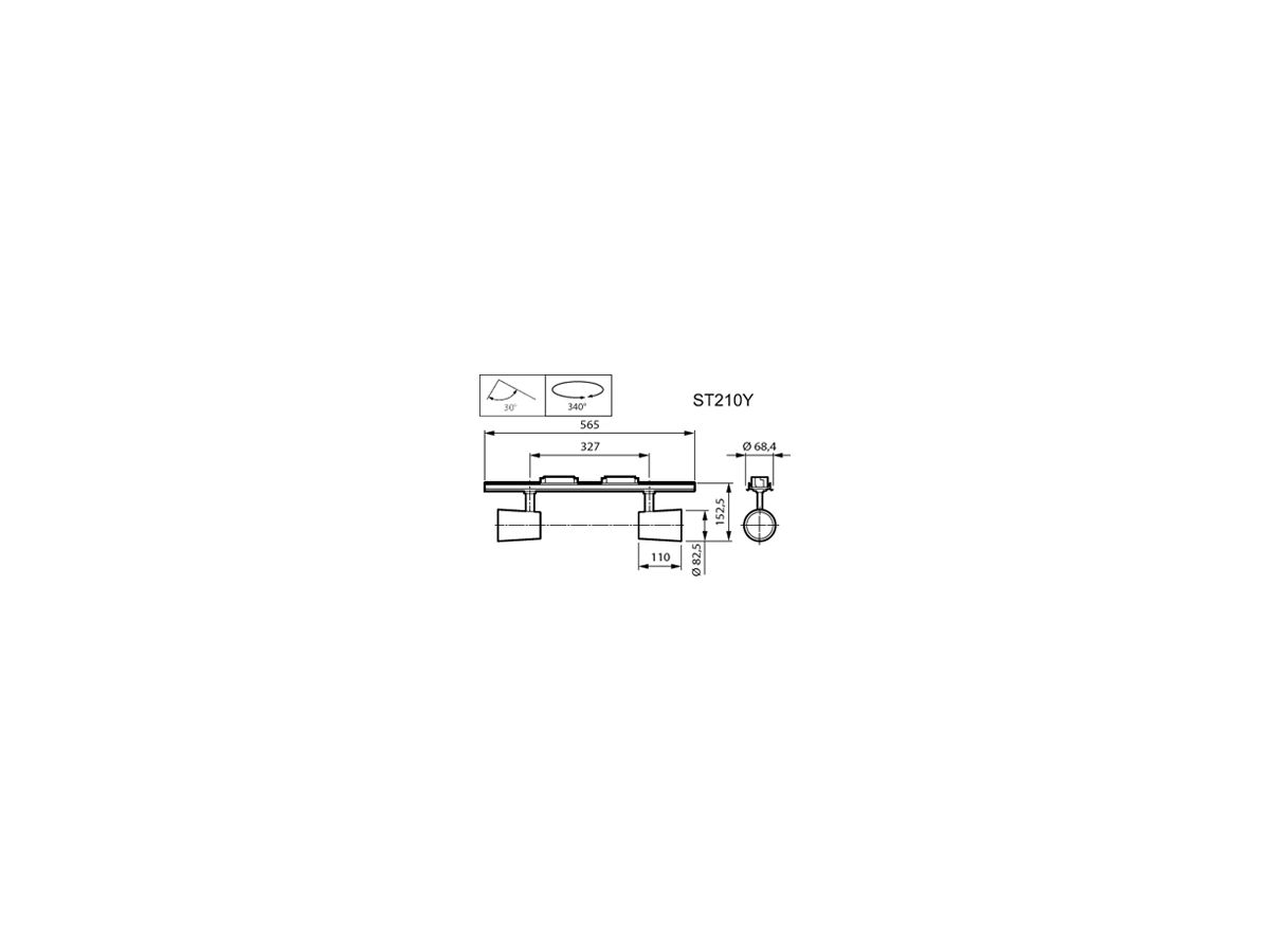 LED-Spot Philips StoreFit CL MB DALI 48W 2950lm 4000K weiss